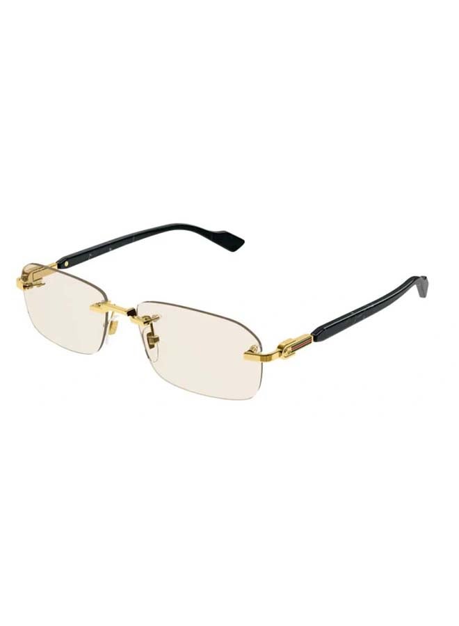 غوتشي GG1221S 005 56 نظارة شمسية مستطيلة للجنسين - ذهبي - Image 1