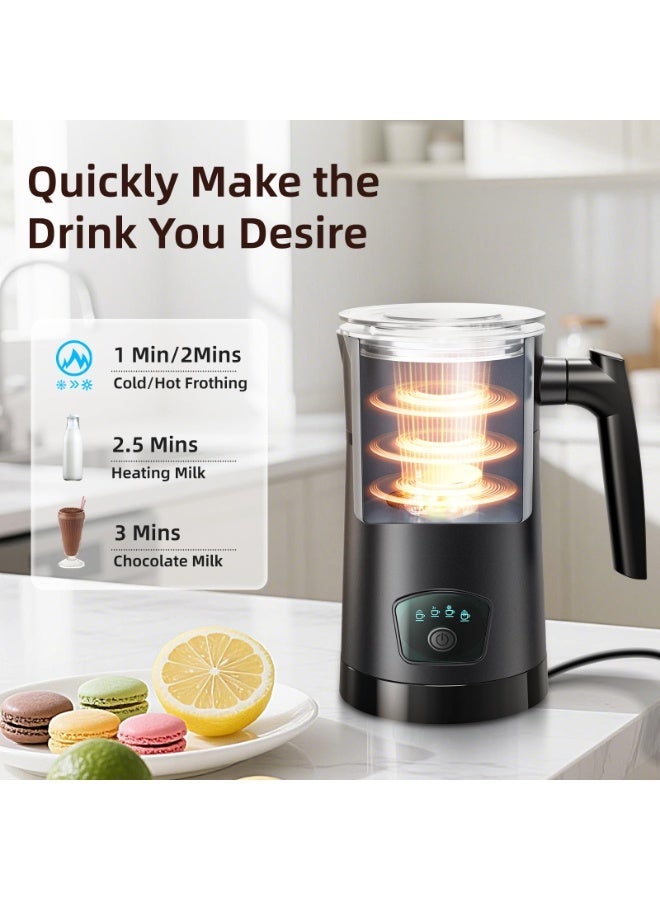 Jubilin Milk Frother, 4 in 1 Electric Milk Steamer, Hot and Cold Foam Maker, 1 min Fast Frothing, 350 mL Milk Warmer, Frother for Latte, Cappuccino - Image 4
