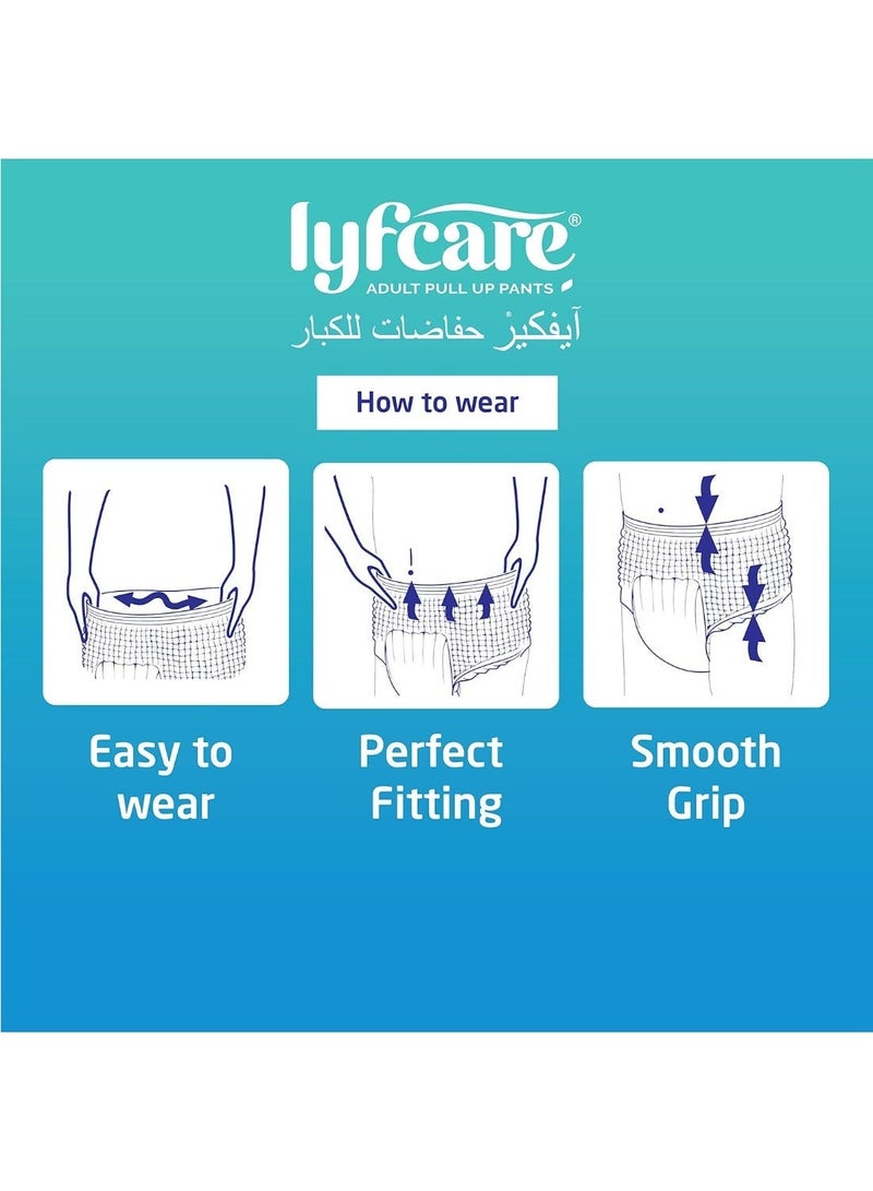 Lyfcare Adult Pull-Up Diaper Pants for Women & Men – Disposable Incontinence Protection - Image 5