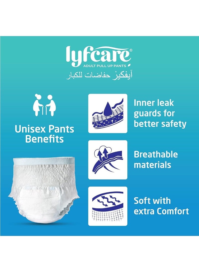 Lyfcare Adult Pull-Up Diaper Pants for Women & Men – Disposable Incontinence Protection - Image 4