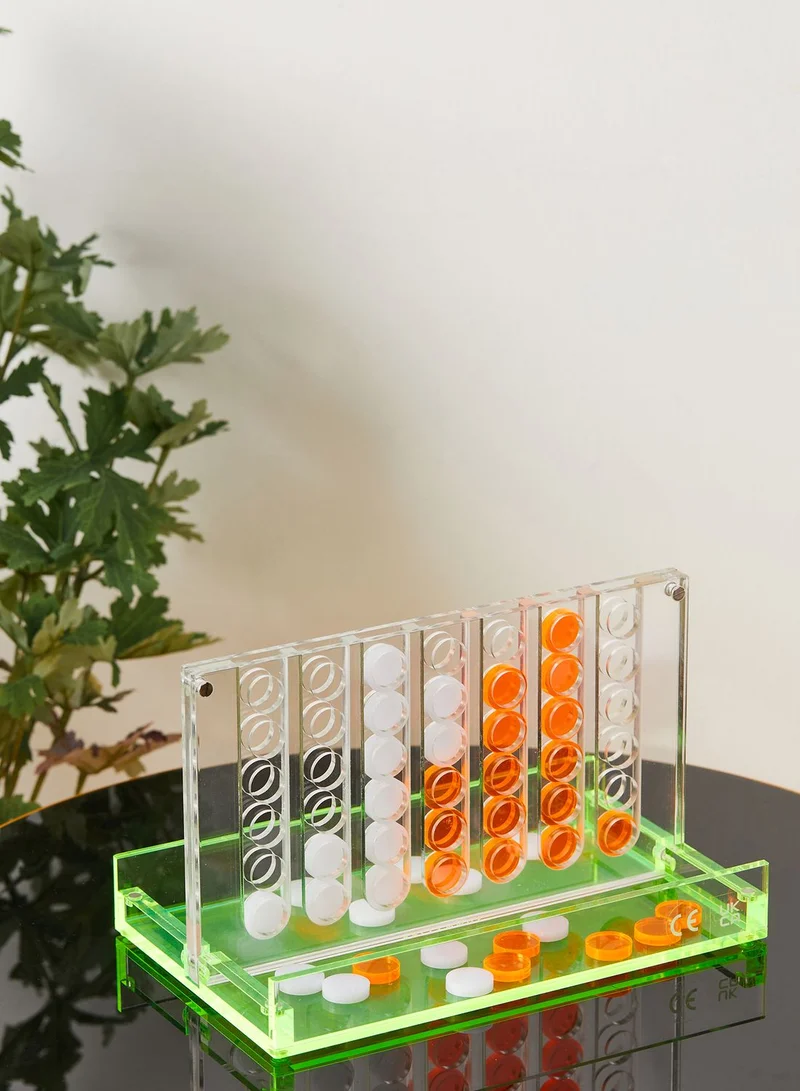SUNNY LIFE Premium Neon Lucite Mini 4 In A Row Game