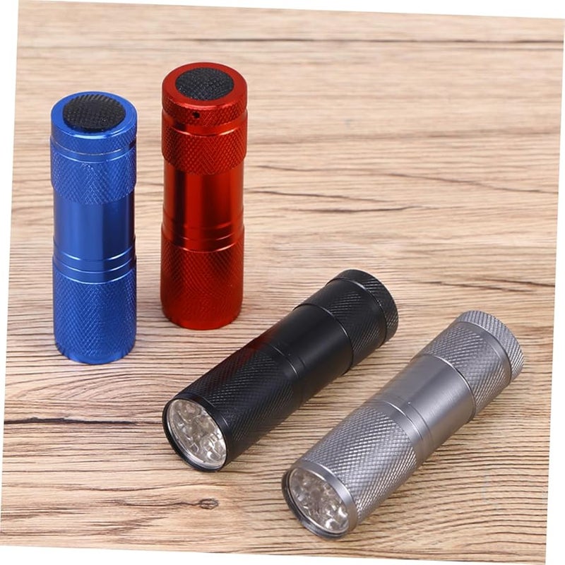 4Pcs Mini Aluminum Flashlight UV Blacklight For Fluorescent Inks Notes Camping Emergency - Image 4