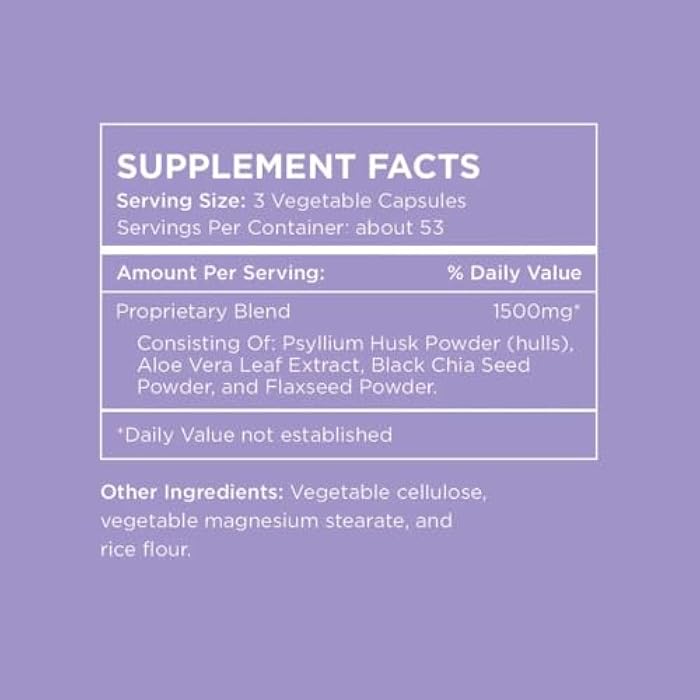 PURE FOR MEN بيور فور هير مكمل ألياف نباتي للنساء | تخفيف الانتفاخ والغازات، يدعم صحة الجهاز الهضمي، الانتظام والتحكم في الشهية | 160 كبسولة - Image 3