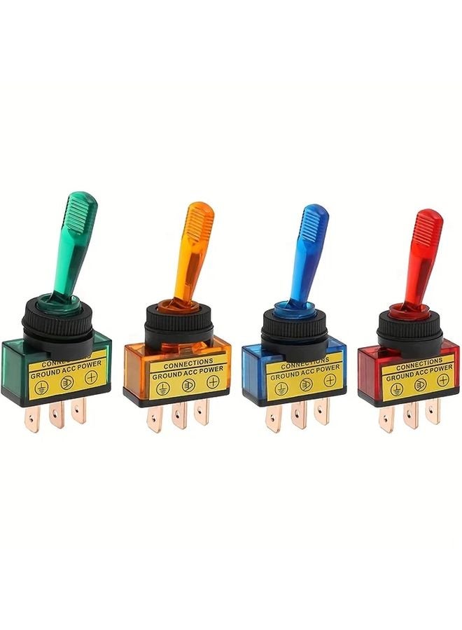 Yellow Heavy Duty Copper Toggle Switch with Lever ON OFF Labeled Terminals Easy Install - Image 4