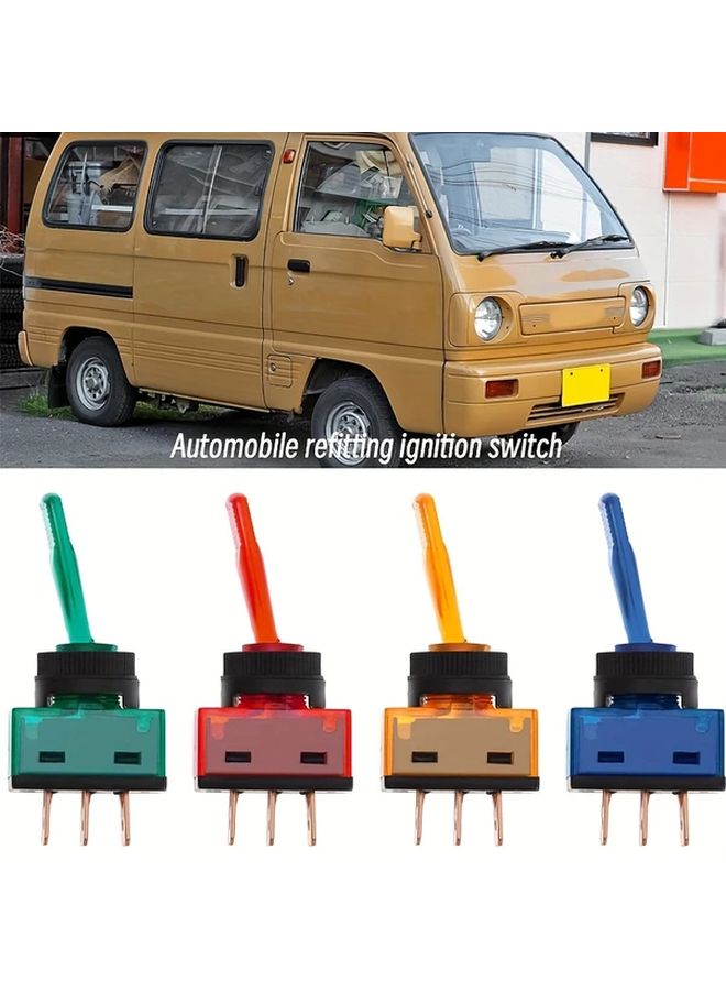 Yellow Heavy Duty Copper Toggle Switch with Lever ON OFF Labeled Terminals Easy Install - Image 2