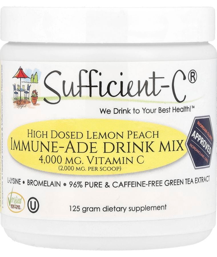 Sufficient-C High Dosed Immune-Ade Drink Mix Lemon Peach 125 g