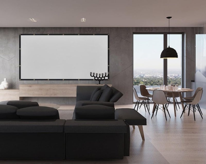 Vilro 165 Inch 4K 16:9 Portable Projector Screen, Polyester Matte, Wall Mount, 365 cm (W) x 205 cm (H), Ideal for Home Theater, KTV, Bar, Conference Room - Image 4