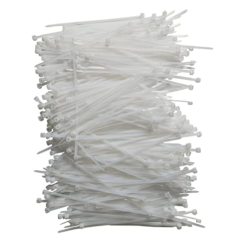 BBDOU Zip Ties - 4 inch Heavy Duty Nylon Ties, 500 pcs, 40 Pounds Tensile Strength, Self-Locking, Indoor/Outdoor (White) - Image 1