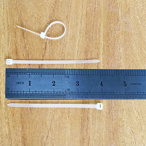 BBDOU Zip Ties - 4 inch Heavy Duty Nylon Ties, 500 pcs, 40 Pounds Tensile Strength, Self-Locking, Indoor/Outdoor (White) - Image 3