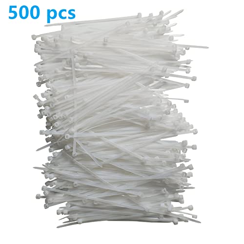 BBDOU Zip Ties - 4 inch Heavy Duty Nylon Ties, 500 pcs, 40 Pounds Tensile Strength, Self-Locking, Indoor/Outdoor (White) - Image 5