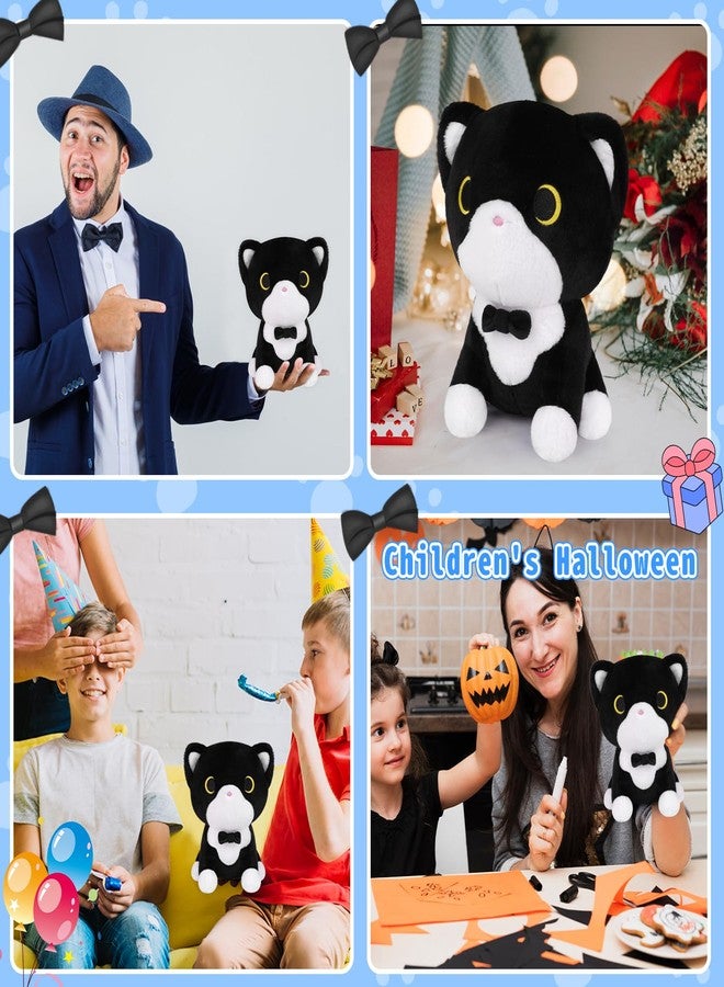 LSYDCARM Tuxedo Cat Plush Toy, Black and White Cat Stuffed Animal with Bow Tie, Anime Plushies for Girls and Boys, Cute Soft Stuffed Cat Plushie Toys for Kids, Birthday Party - Image 5