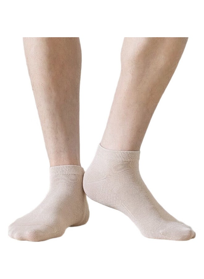 COTTON Xiaonian 24 Years Autumn And Winter New Men'S Short Socks【100% Pure Cotton 7A Antibacterial And Odor-Resistant】Breathable Boat Socks 6 Pairs - Image 1