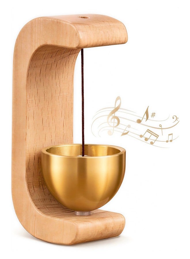 BovcTrraann Magnetic Door Chime Bell, Wooden Wind Chime Shopkeepers Doorbell for Door Opening, Door Chimes with Pleasant Ding Sound for Home Store Office Garden, Housewarming Gift Decoration (C-Shaped) - Image 1