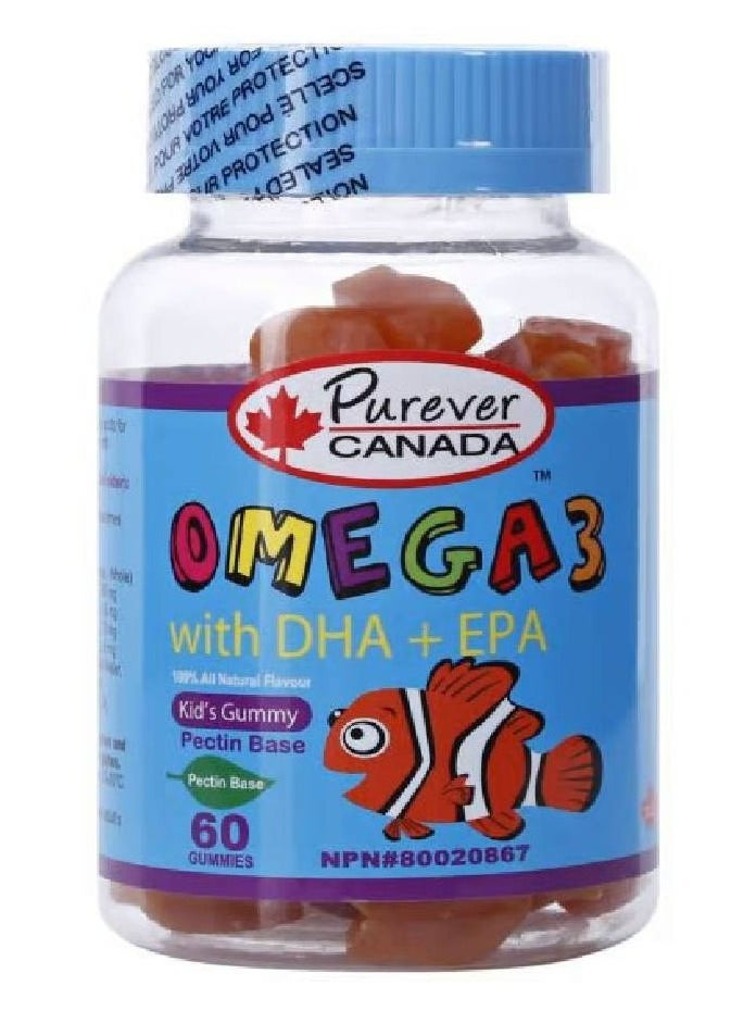 Purever CANADA Omega 3 With vitamin DHA And EPA - 60 Gummies  - Image 1