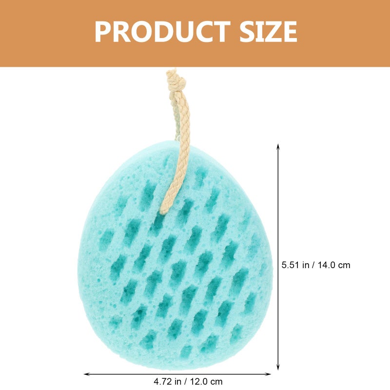 Soft Water Drop Shape Bath Sponge For Daily Body Cleaning 1 Piece - Image 3