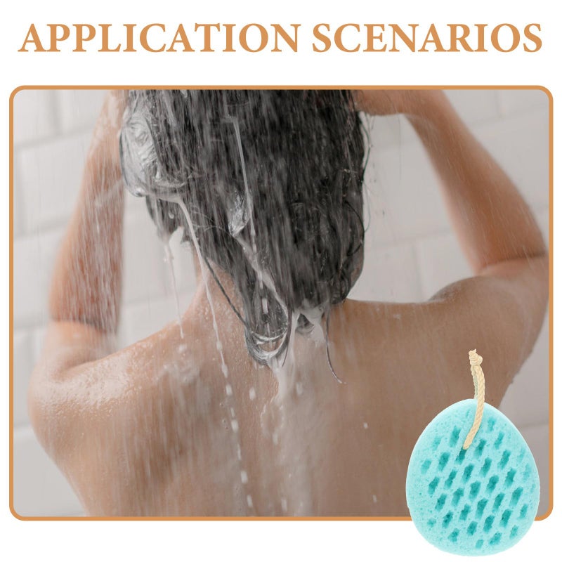 Soft Water Drop Shape Bath Sponge For Daily Body Cleaning 1 Piece - Image 4