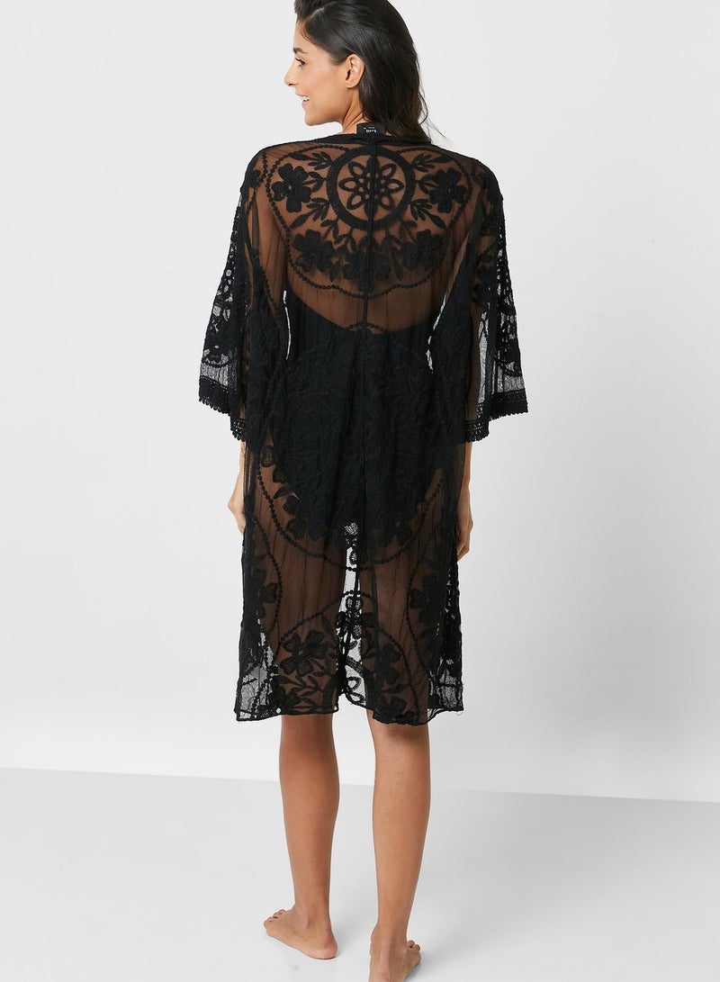 ELLA Crochet Detail Cover Up - Image 3