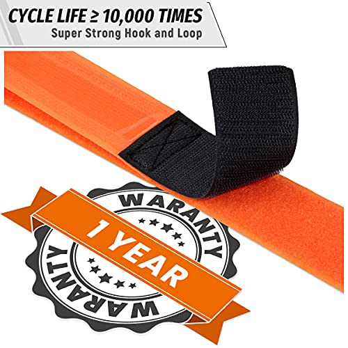 Boncas Adjustable Bike Rack Strap 24" Bicycle Wheel Stabilizer Straps with Innovative Gel Grip Keep The Bicycle Wheel from Spinning - Orange 2 Pack - Image 3