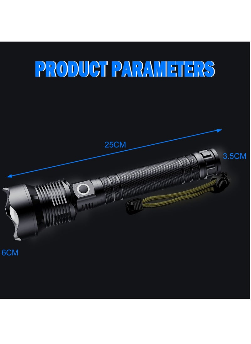 hilimse - 5000 Lumens Super Bright Flashlight with 3 Modes & Waterproof, Powerful Handheld Flashlights,Rechargeable LED Flashlights High Lumens for Outdoor Camping, Emergencies - Image 1