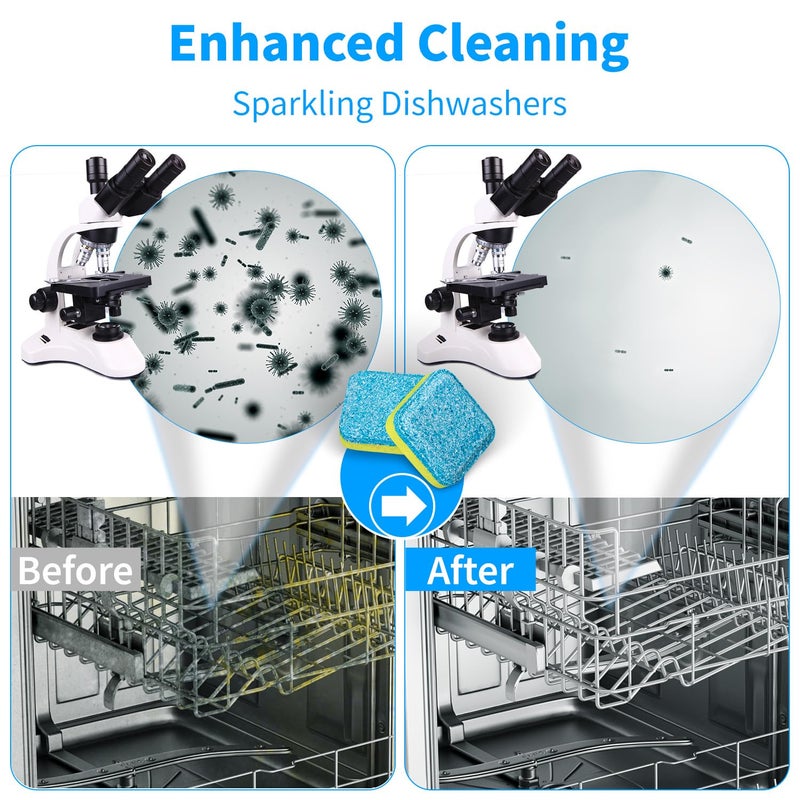 Dishwasher Cleaner Tablets - 24 Pack Powerful Descaling and Refreshing Pods, Deep Cleaning for Dish Washer Machine, Heavy Duty for Sparkling Clean - Yearly Supply. - Image 4