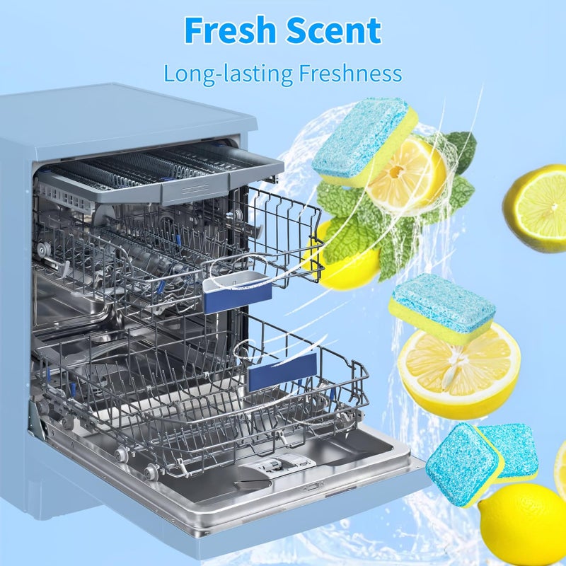 Dishwasher Cleaner Tablets - 24 Pack Powerful Descaling and Refreshing Pods, Deep Cleaning for Dish Washer Machine, Heavy Duty for Sparkling Clean - Yearly Supply. - Image 3