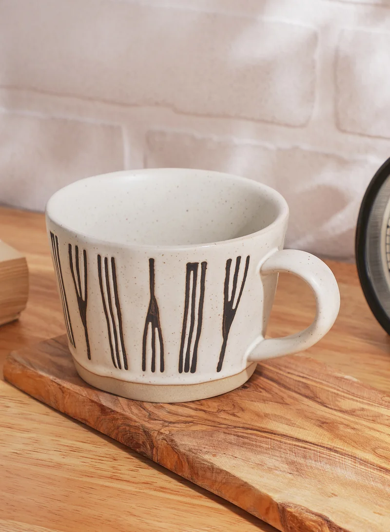 Noire Edit Black Dipped Geo Glaze Mug