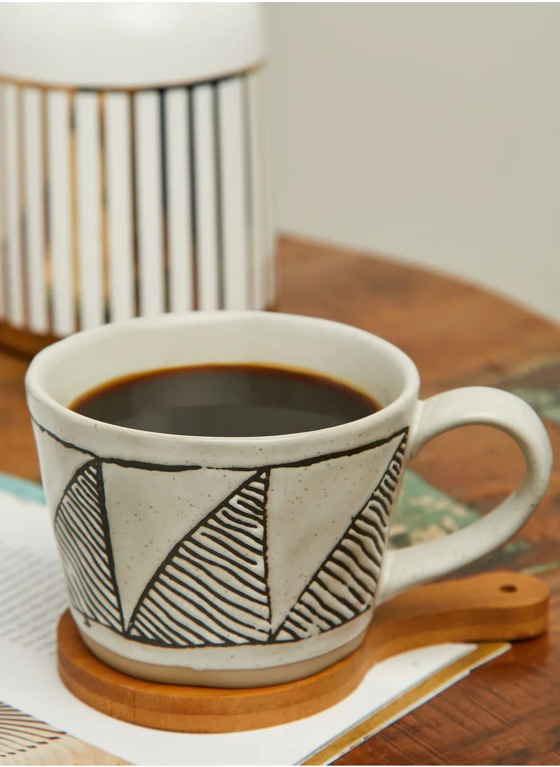 Noire Edit Black Dipped Geo Glaze Mug