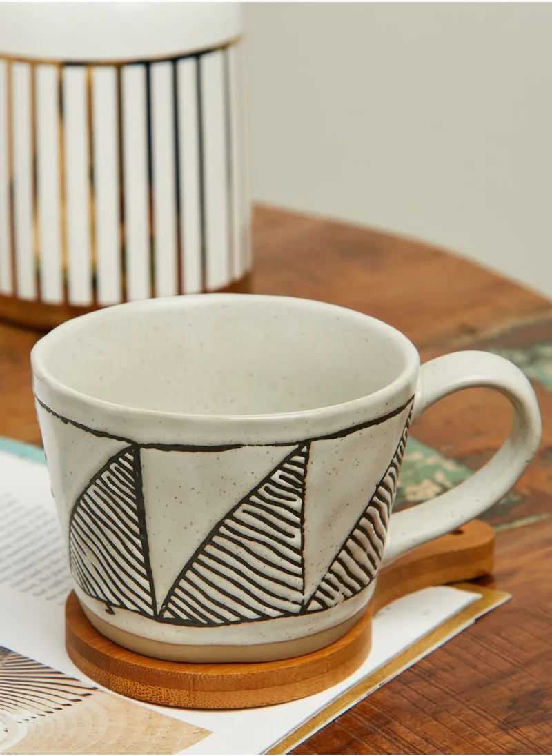 Noire Edit Black Dipped Geo Glaze Mug