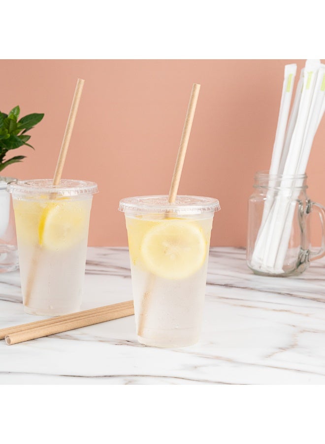 Restaurantware 10 Inch Paper Straws For Drinking, 100 Sturdy Eco-Friendly Paper Straws - Premium Wrapped, Kraft Paper Durable Paper Straws, For Cold Drinks, - Image 3