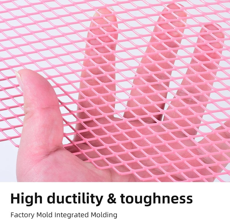 AggAuto Universal 40"x13" Car Grill Mesh - Aluminum Alloy Automotive Grille Insert Bumper Rhombic Hole 6x12mm, One of the Most Multifunctional Shape Grids Pink - Image 4