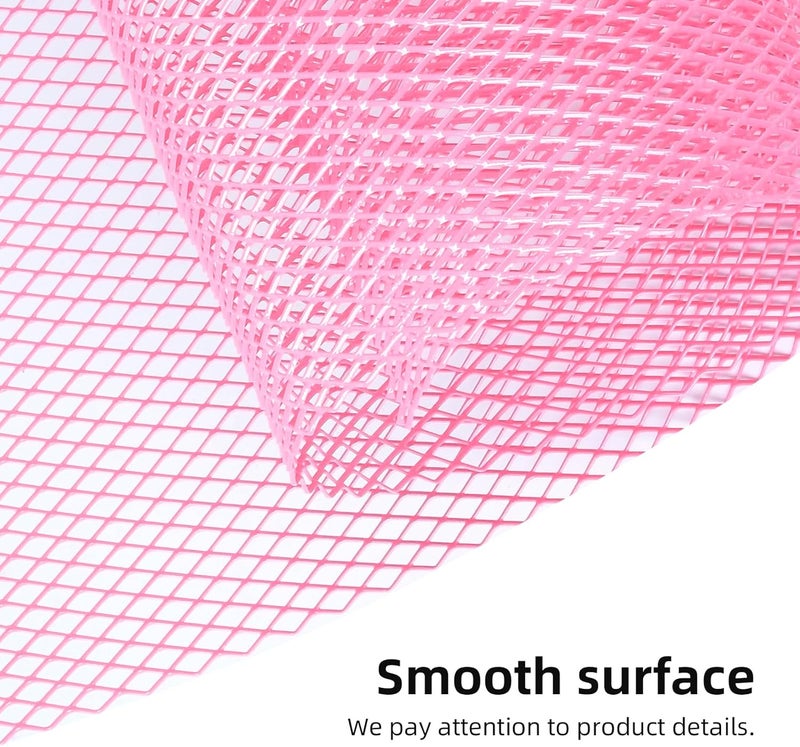 AggAuto Universal 40"x13" Car Grill Mesh - Aluminum Alloy Automotive Grille Insert Bumper Rhombic Hole 6x12mm, One of the Most Multifunctional Shape Grids Pink - Image 5