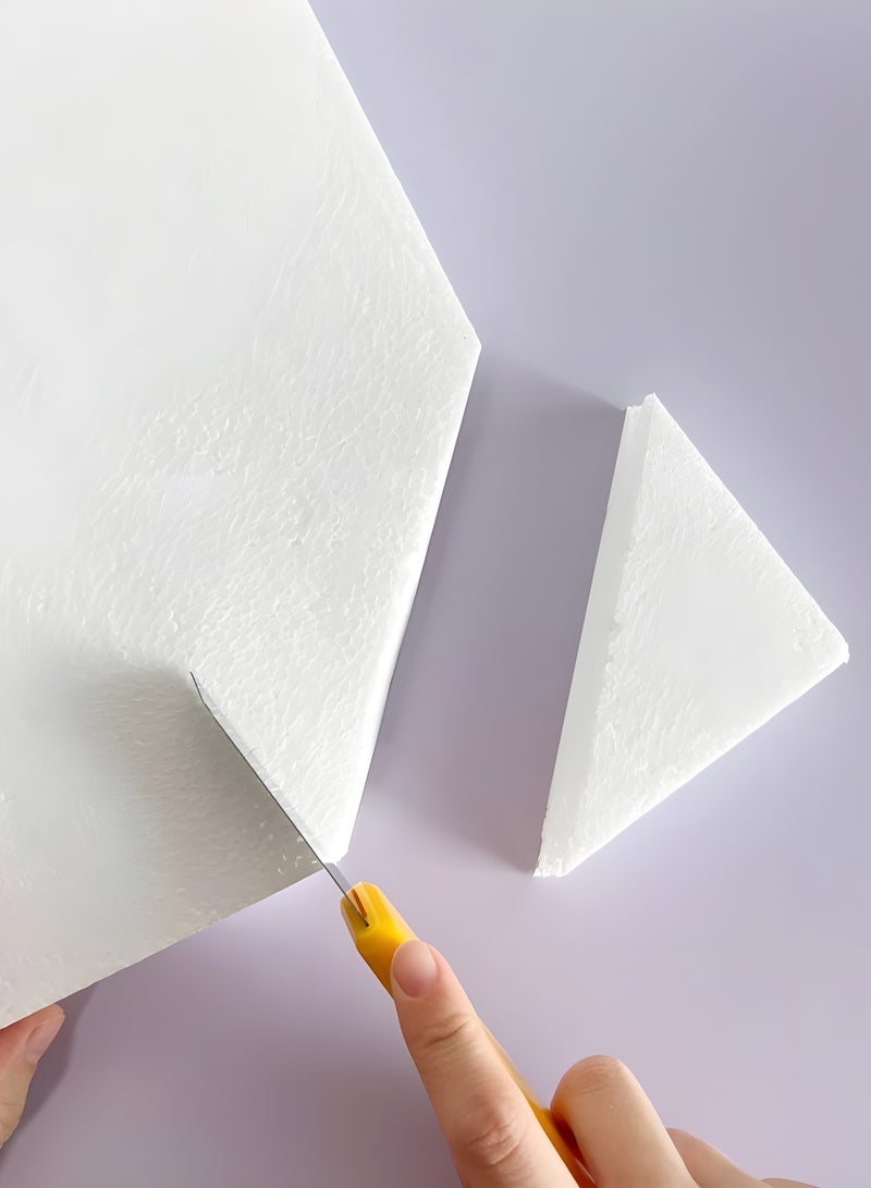 كرافت ماجيك، لوح إسفنجي مقاس 40 × 30 × 2 سم من البوليسترين مستطيل الشكل من إسفنج سميك للفنون والمشروعات اليدوية، عبوة من 3 قطع - Image 3