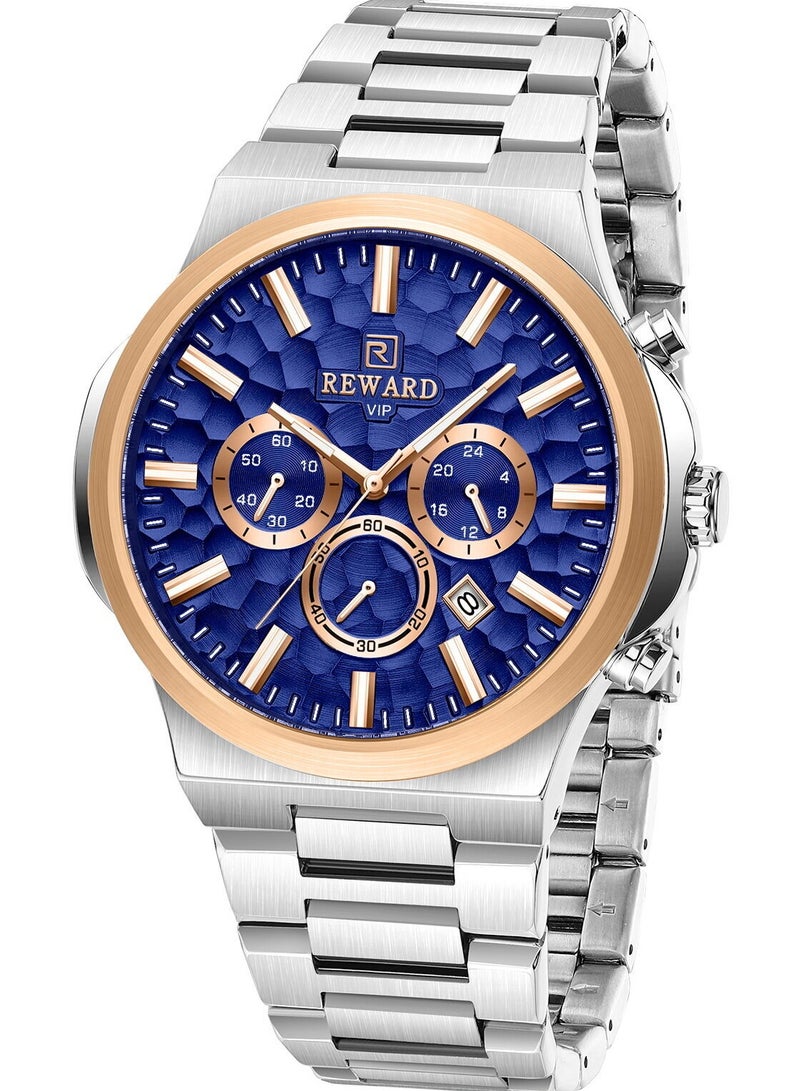 REWARD Watches for Men Watch Quartz Luxury Stainless Steel Water Resistant Chronograph Watch - Image 1