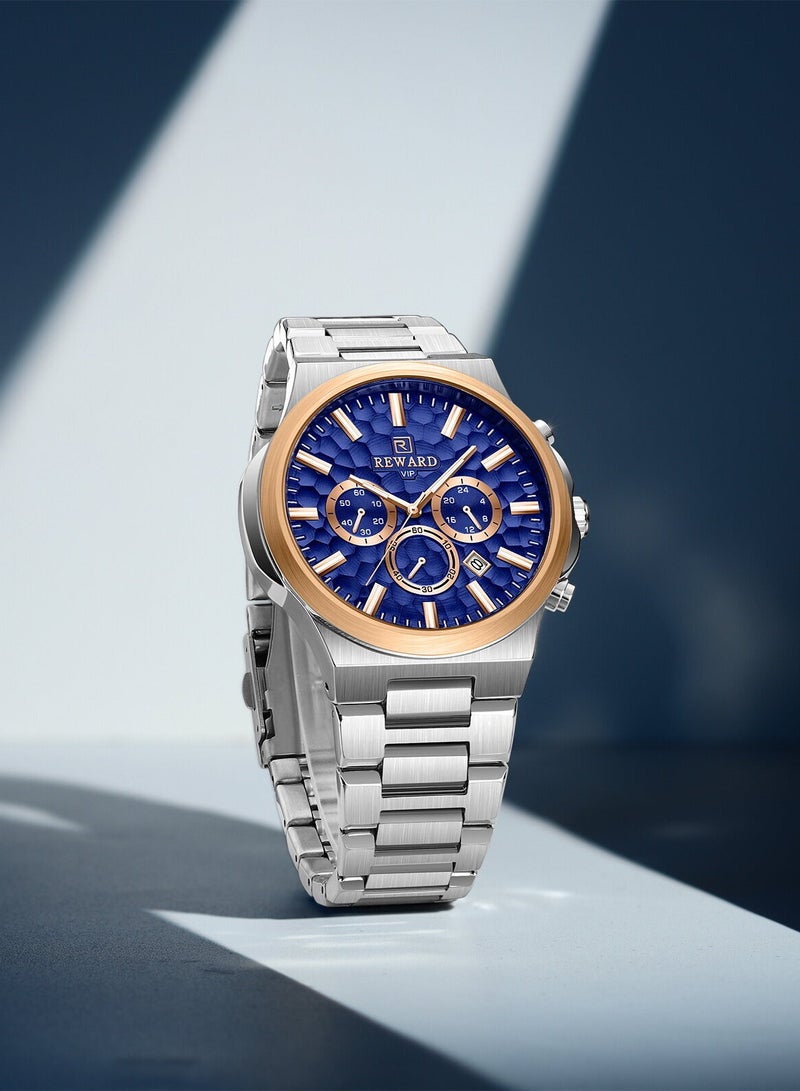 REWARD Watches for Men Watch Quartz Luxury Stainless Steel Water Resistant Chronograph Watch - Image 5