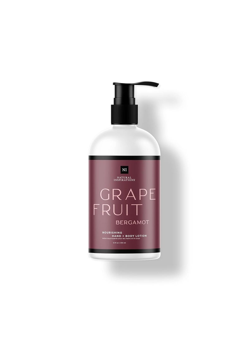natural inspirations - Natural Inspirations Grapefruit Bergamot Nourishing Hand  Body Lotion 12oz - Image 1