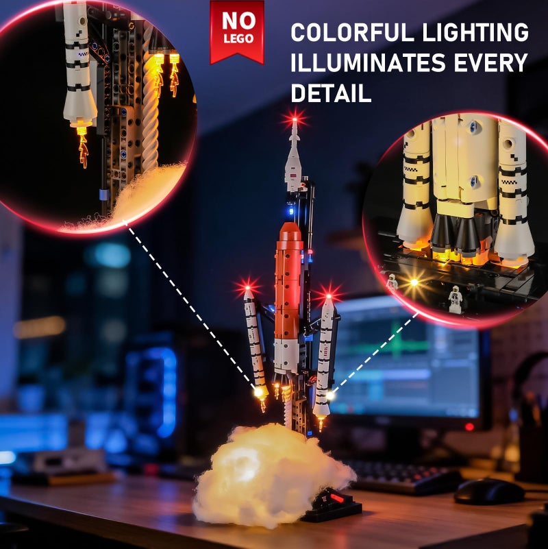 BRIKSMAX 2.0 Light Kit Compatible with Lego Technic NASA Artemis Space Launch System Rocket 42221 Building Sets- Original LED Lighting Kits (Accessories Only) for Display, Gifts & Collectors - Image 2