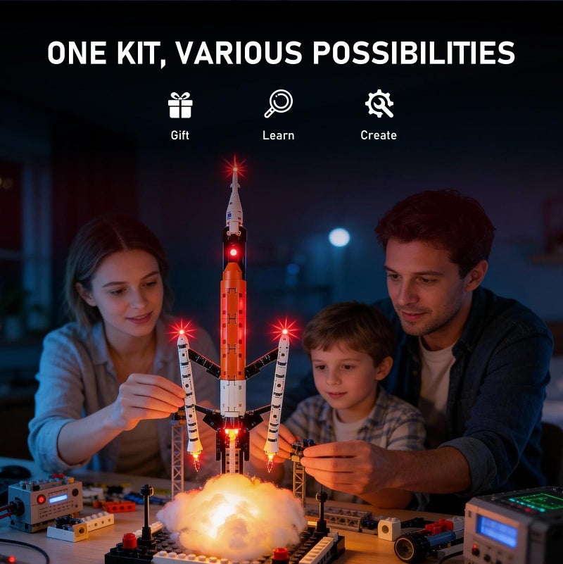 BRIKSMAX 2.0 Light Kit Compatible with Lego Technic NASA Artemis Space Launch System Rocket 42221 Building Sets- Original LED Lighting Kits (Accessories Only) for Display, Gifts & Collectors - Image 5