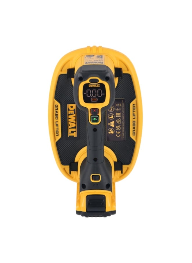 DEWALT 2-Piece 18V Digital Display Bare Grabo Suction Lifter Yellow and Black 16 x 21.3 x 33.5 cm DCE590N-XJ - Image 1