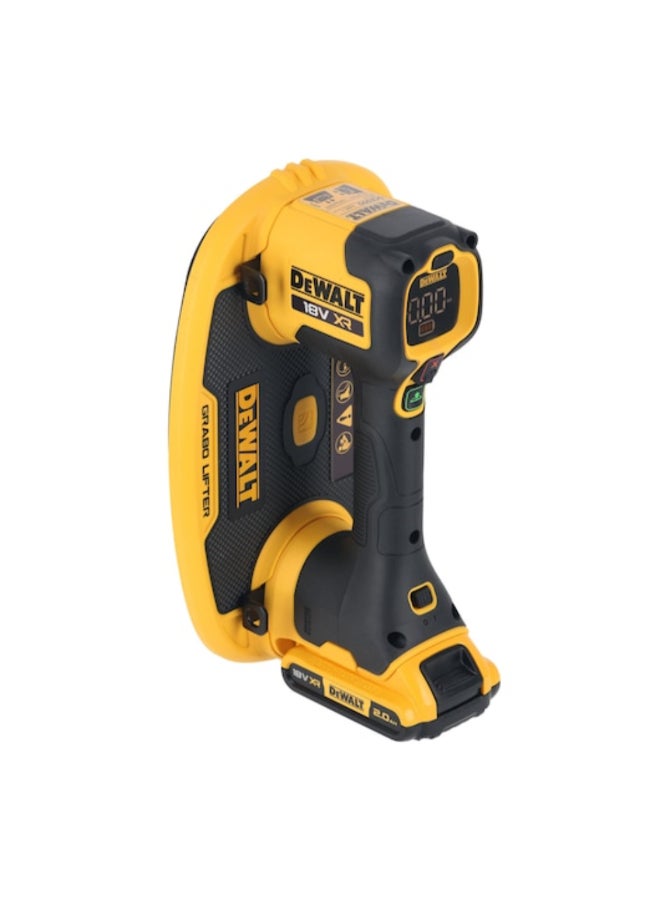 DEWALT 2-Piece 18V Digital Display Bare Grabo Suction Lifter Yellow and Black 16 x 21.3 x 33.5 cm DCE590N-XJ - Image 3
