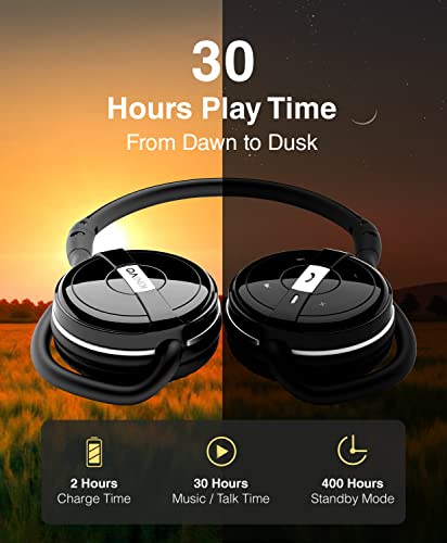 Kinivo BTH240 PRO Bluetooth Wireless Headphones (On-Ear, HiFi Stereo Music, 30 Hours Playtime, Built-in Mic, Foldable Headset, Hands-Free Calling) - Image 5