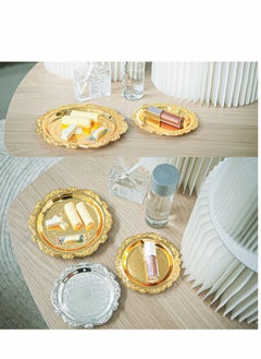 Y&D Jewelry Display Dish, Golden Nordic Style Sink Vanity Trays Cosmetics Organizer Soap Dish Candle Holder Trinket Tray Decorative Sundries  - Image 4
