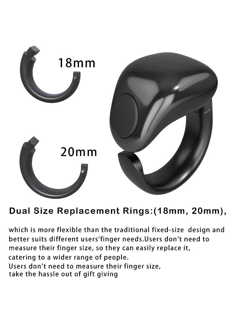 Smart Tasbih Ring18mm and 20mm Smart Ring Waterproof with Vibration Reminder Tasbih Counter and Bluetooth Connection and 5 Daily Prayer Reminders - Image 1