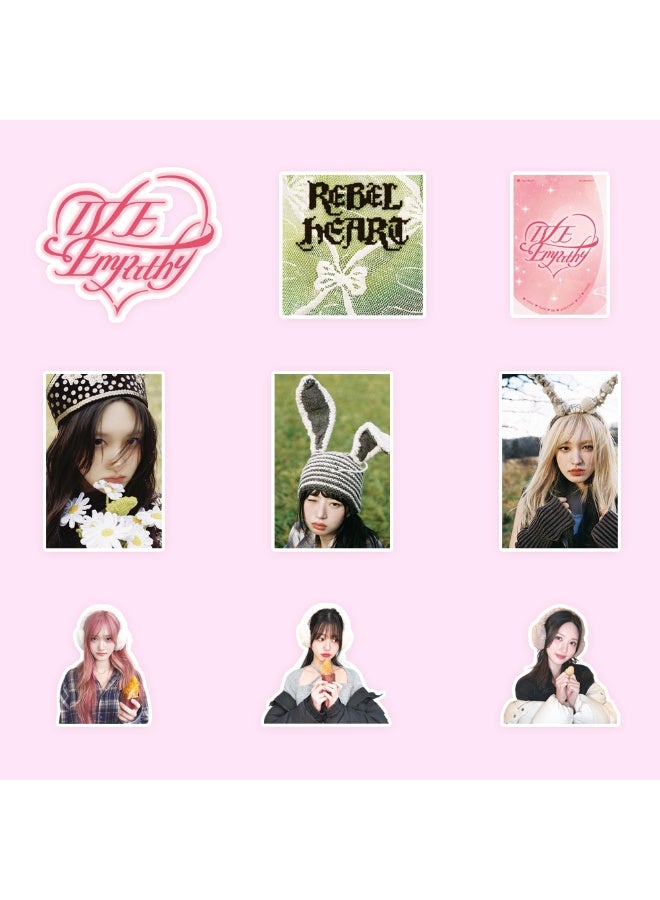 NIBEMINENT 93 Pcs Kpop IVE Deco Kit Waterproof Stickers, High Definition Printing Bright Colors, Suitable for Laptop Skateboard Luggage Water Bottle Guitar DIY - Image 2