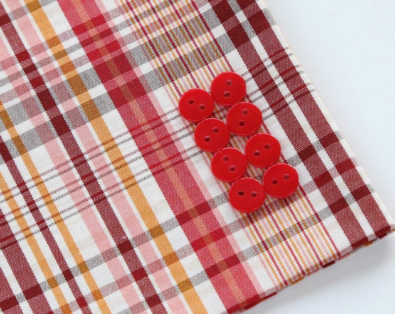 GANSSIA 11/32 Inch Very Small Button 9mm Tiny Size Sewing Flatback Resin Buttons Color Red Pack of 500 Pcs - Image 4