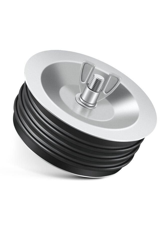 قابس اختبار ميكانيكي فولاذي، غطاء متين لتنظيف المجاري مع برغي مجلفن وصمولة جناح، مناسب لمعظم أحواض المواسير والأحواض (4 بوصات). - Image 1