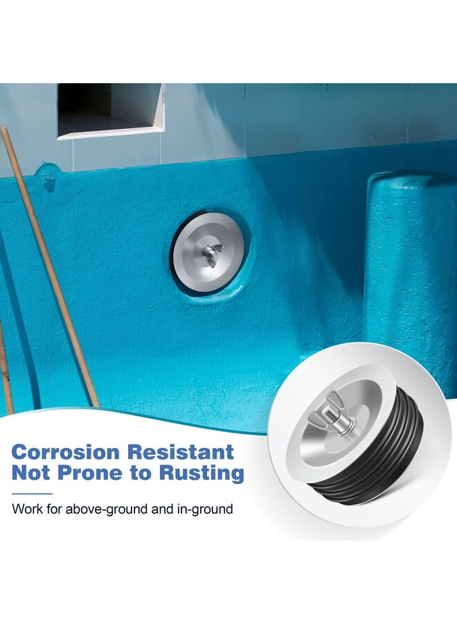 قابس اختبار ميكانيكي فولاذي، غطاء متين لتنظيف المجاري مع برغي مجلفن وصمولة جناح، مناسب لمعظم أحواض المواسير والأحواض (4 بوصات). - Image 5