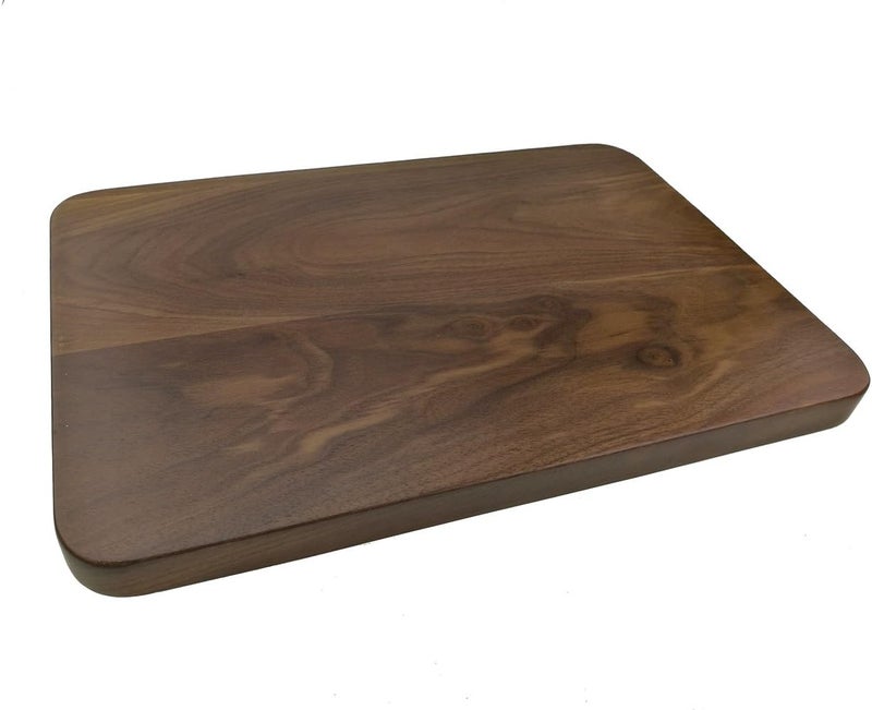 Winterworm Rustic Walnut Wooden Tray Solid Wood Serving Tray Square Rectangle Platter Tea Tray Coffee Table Tray (Rectangle Large (13x9x0.8inch)) - Image 4