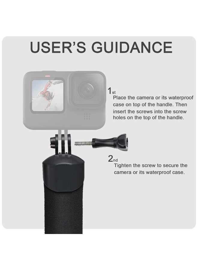 Waterproof Monopod Floating Hand Grip For Go Pro HERO 12/11/10/9/8/7/6/5/4/3 Session Max DJI Osmo And Other Action Cameras Snorkeling Underwater Diving Selfie Stick Pole - Image 5