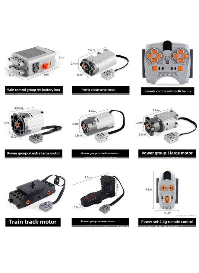 Compatible With Lego Power Pack PF Parts 9686 Motor Test Grade Motor No. 5 Battery Box M Motor L Motor-Color:Led Light Cord