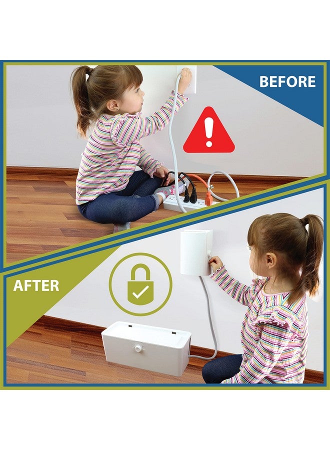 Wappa Baby Power Strip Cover And Outlet Cover Box Effectively Baby Proofs Power Strip On Floor Or Wall, Protects Small Hands & Fingers, Cover Box And Outlet Cover Box - Image 2